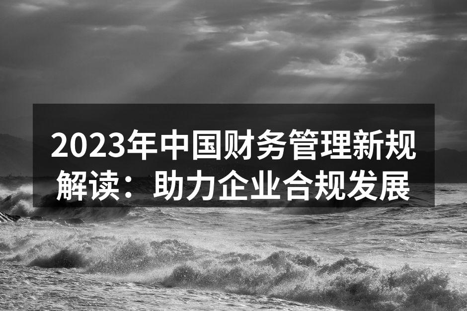 2023年中国财务管理新规解读：助力企业